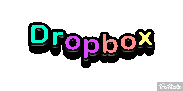 Dropbox Текстовый эффект