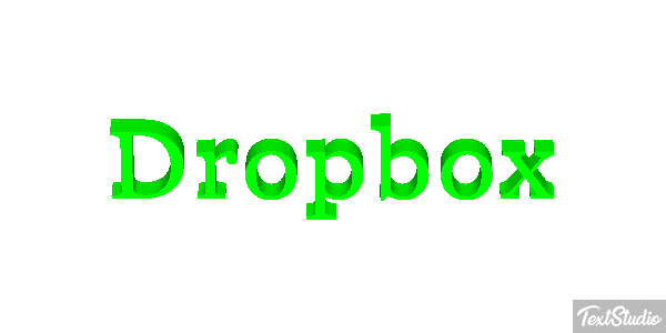 Dropbox Текстовый эффект