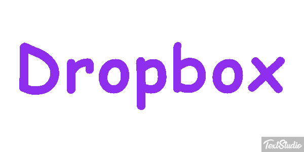 Dropbox Текстовый эффект