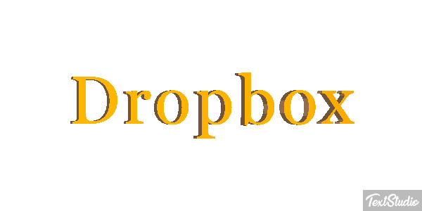 Dropbox Текстовый эффект
