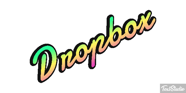 Dropbox Текстовый эффект