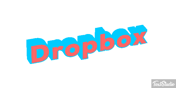 Dropbox Текстовый эффект