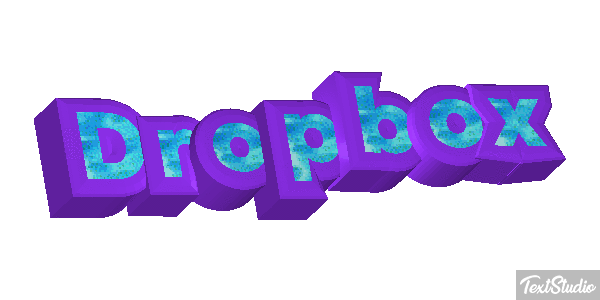 Dropbox Текстовый эффект
