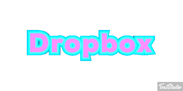 Dropbox Текстовый эффект