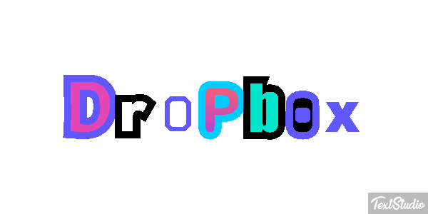 Dropbox Текстовый эффект