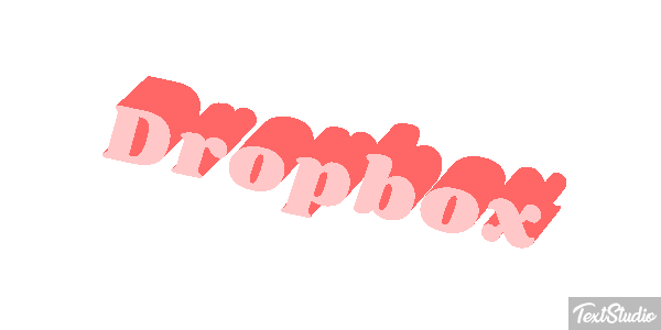 Dropbox Текстовый эффект