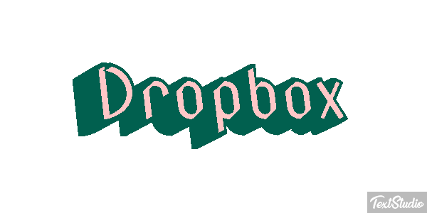 Dropbox Текстовый эффект