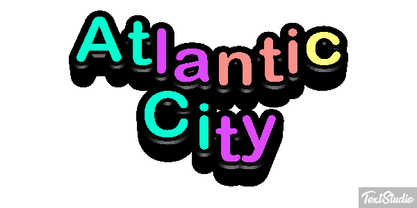 Atlantic City Texteffekt