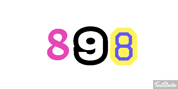 898 Efecto de texto