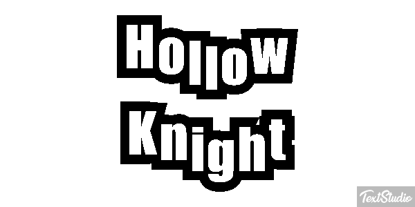 Hollow Knight Efecto de texto