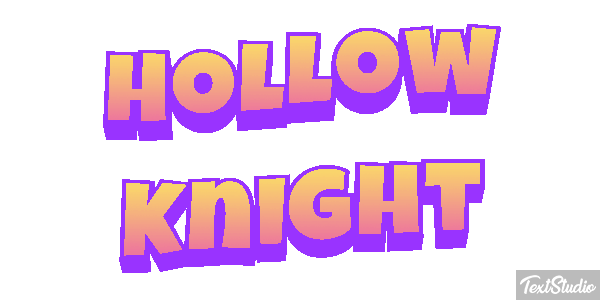 Hollow Knight Efecto de texto