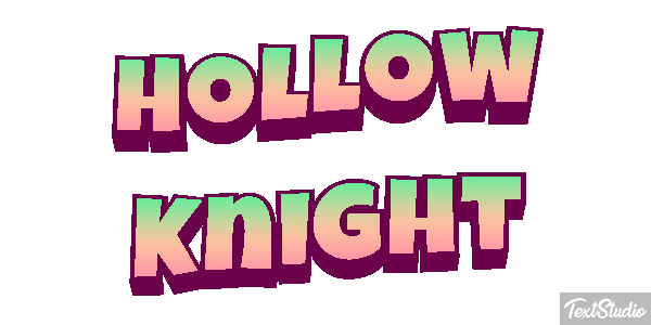 Hollow Knight Efecto de texto
