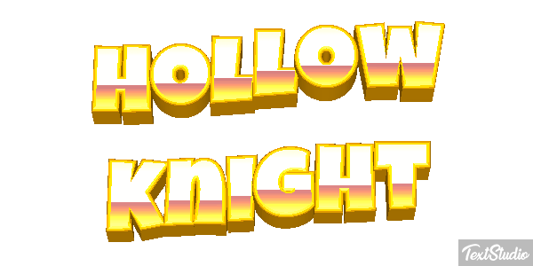 Hollow Knight Efecto de texto