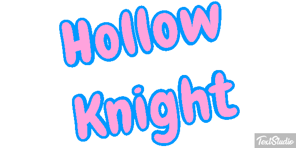 Hollow Knight Efecto de texto