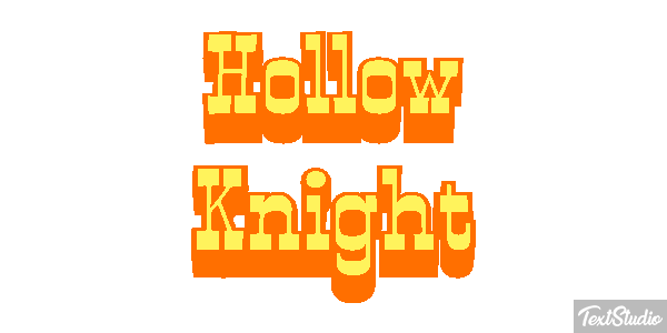 Hollow Knight Efecto de texto