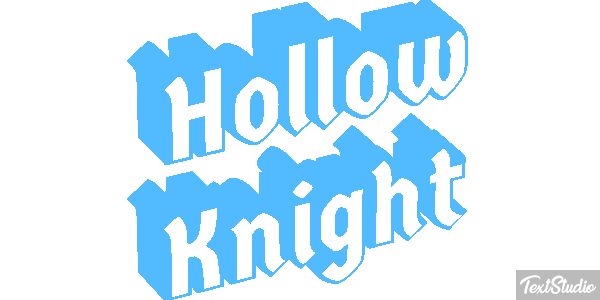 Hollow Knight Efecto de texto
