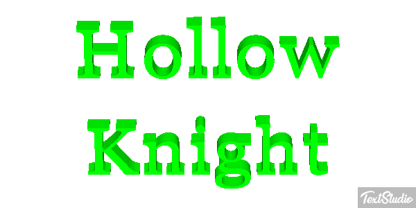 Hollow Knight Efecto de texto