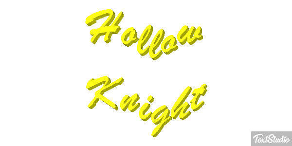 Hollow Knight Efecto de texto