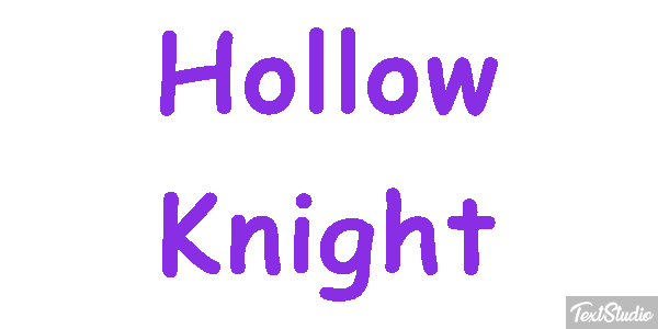 Hollow Knight Efecto de texto