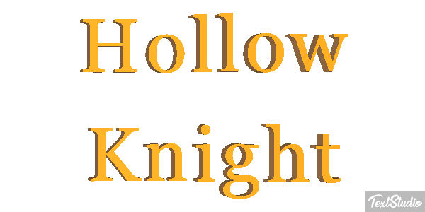 Hollow Knight Efecto de texto