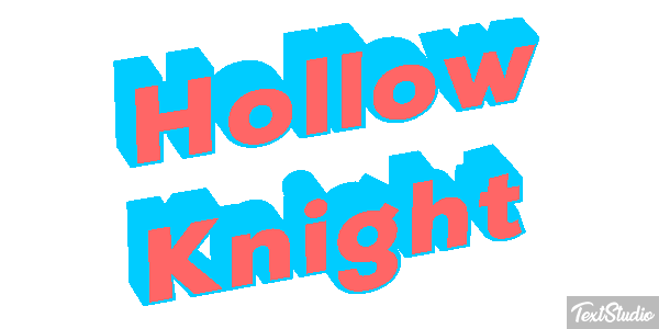 Hollow Knight Efecto de texto