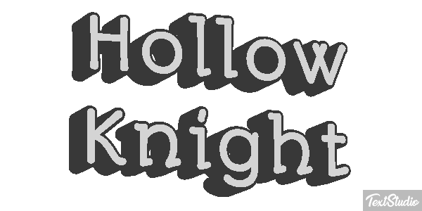 Hollow Knight Efecto de texto