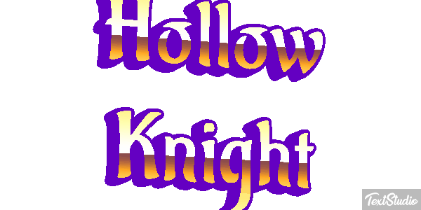 Hollow Knight Efecto de texto