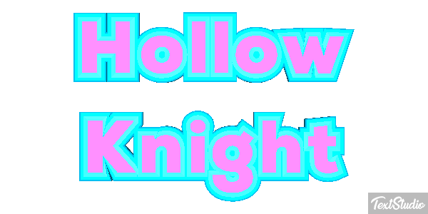 Hollow Knight Efecto de texto