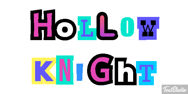 Hollow Knight Efecto de texto