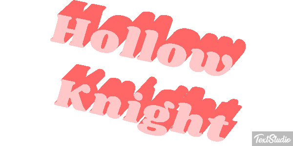 Hollow Knight Efecto de texto