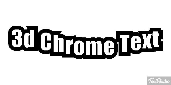 3d Chrome Text Effetto testo