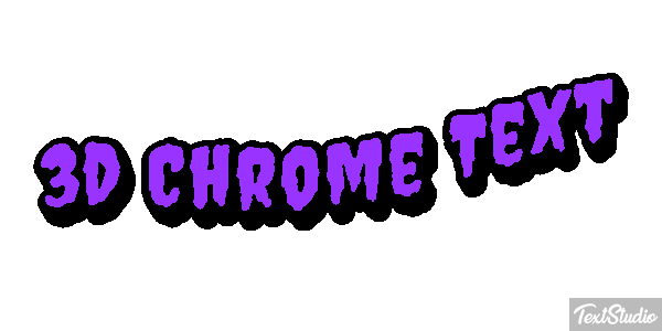 3d Chrome Text Effetto testo
