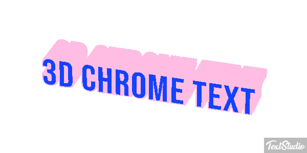 3d Chrome Text Effetto testo
