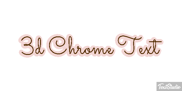 3d Chrome Text Effetto testo