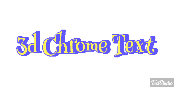 3d Chrome Text Effetto testo