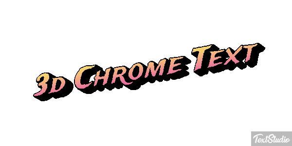 3d Chrome Text Effetto testo