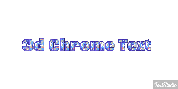 3d Chrome Text Effetto testo