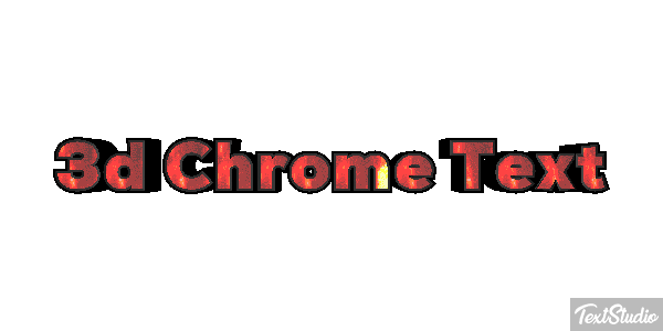 3d Chrome Text Effetto testo