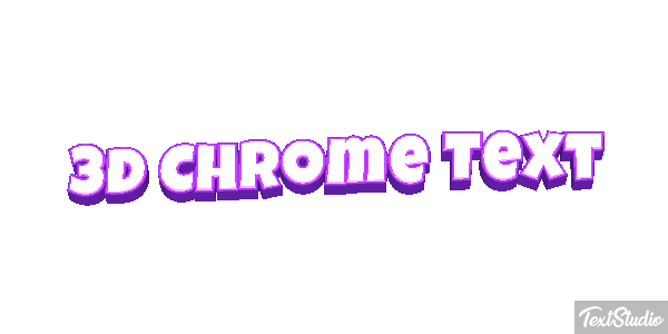 3d Chrome Text Effetto testo