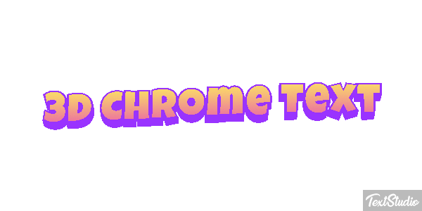 3d Chrome Text Effetto testo