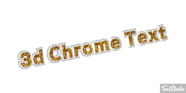 3d Chrome Text Effetto testo