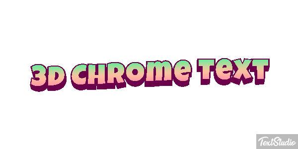 3d Chrome Text Effetto testo