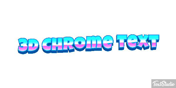 3d Chrome Text Effetto testo