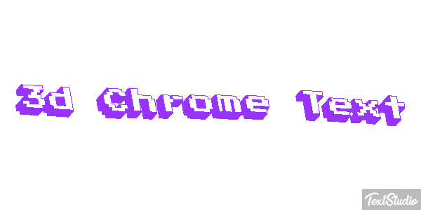 3d Chrome Text Effetto testo