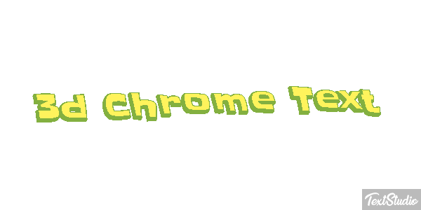3d Chrome Text Effetto testo