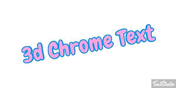 3d Chrome Text Effetto testo