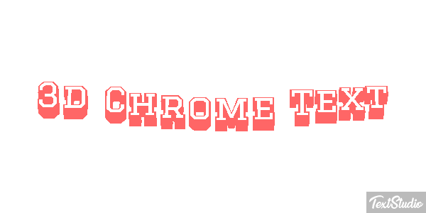 3d Chrome Text Effetto testo