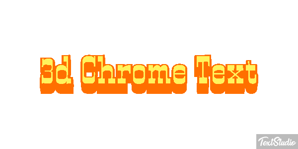 3d Chrome Text Effetto testo