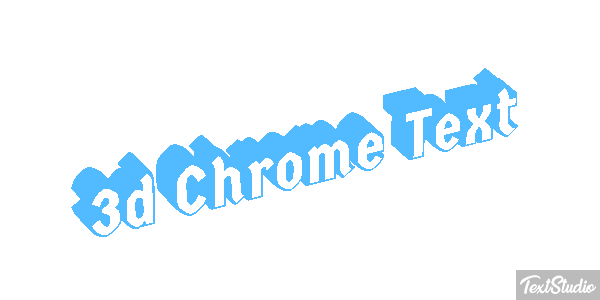 3d Chrome Text Effetto testo