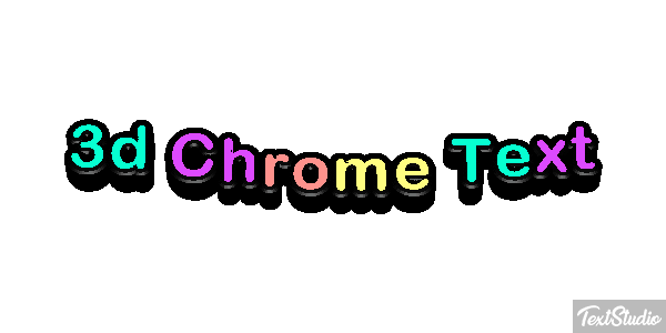3d Chrome Text Effetto testo
